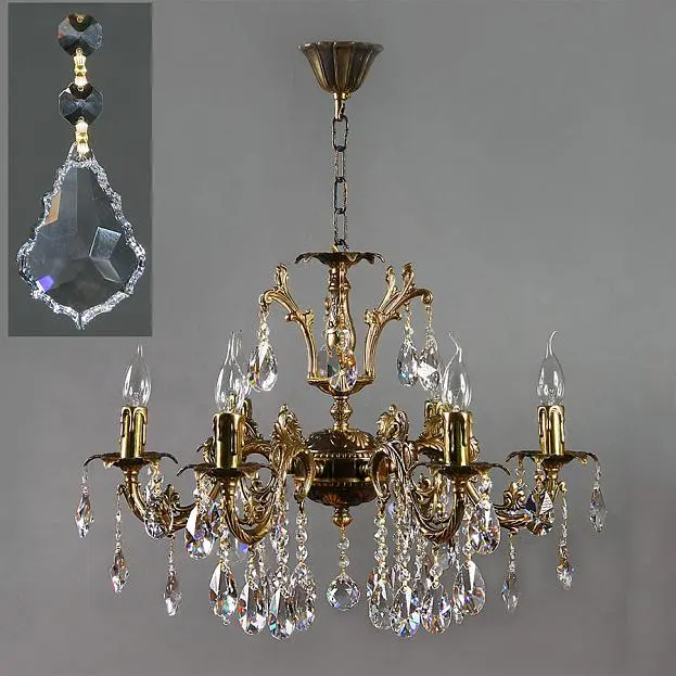 Подвесная люстра Ambiente 2118/6 PB Leaf crystal Подвесная люстра Ambiente 2118/6 PB Leaf crystal