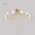 Люстра SINGLE 12 ламп Lampatron 5458-14098