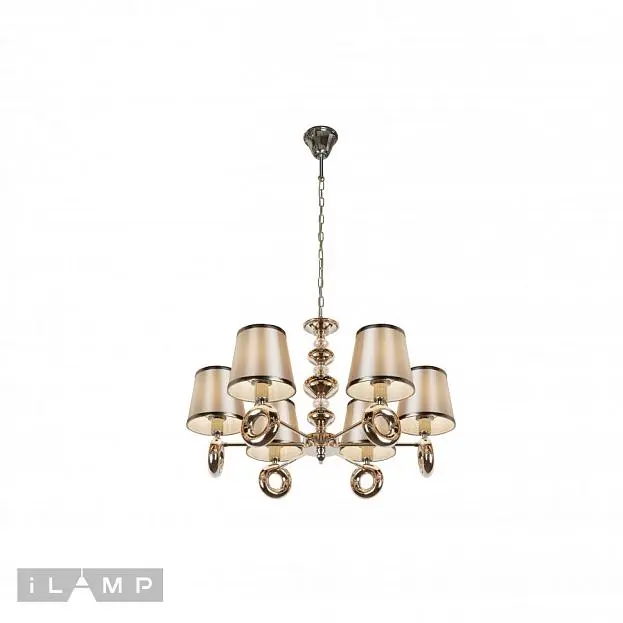 Подвесная люстра iLamp P2401-6 Nickel Brooklyn