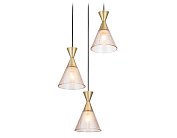 Подвесной светильник BK/GD черный/золото E27/3 max 60W D360*1000 Ambrella light TR3175/3