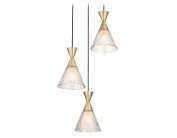 Подвесной светильник BK/GD черный/золото E27/3 max 60W D360*1000 Ambrella light TR3175/3