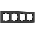 Рамка на 4 поста (черный матовый) Werkel W0042908 Slab a062802