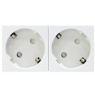 Розетка 2х2К+З нем.ст., 45 гр., с з/ш, бел. (90х45мм), Donel DF6D2W 45х45