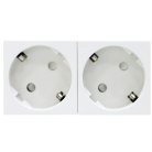 Розетка 2х2К+З нем.ст., 45 гр., с з/ш, бел. (90х45мм), Donel DF6D2W 45х45