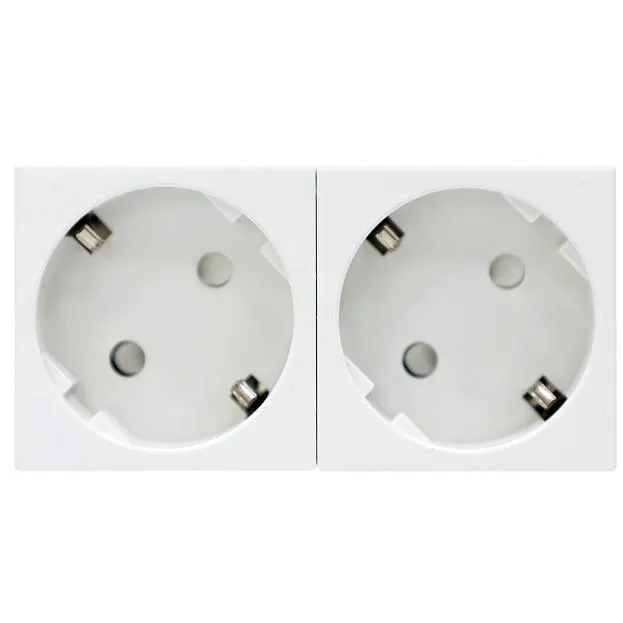 Розетка 2х2К+З нем.ст., 45 гр., с з/ш, бел. (90х45мм), Donel DF6D2W 45х45 Розетка 2х2К+З нем.ст., 45 гр., с з/ш, бел. (90х45мм), Donel DF6D2W 45х45