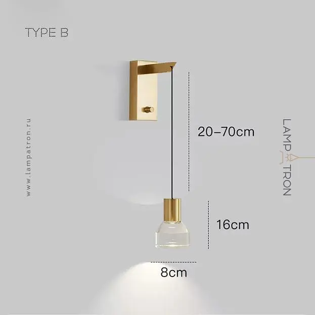Бра LEIF WALL Тип B. Цвет: Латунь Lampatron 8246-22472 Бра LEIF WALL Тип B. Цвет: Латунь Lampatron 8246-22472