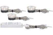 Комплект встраиваемых потолочных светильников Paulmann 92502 Basis-Set power LED 3x3W
