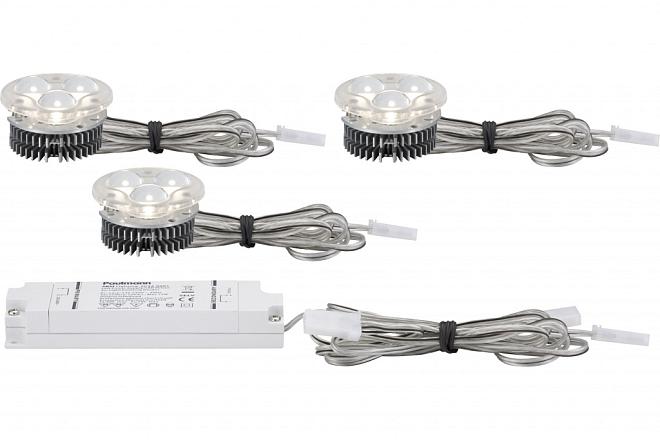 Комплект встраиваемых потолочных светильников Paulmann 92502 Basis-Set power LED 3x3W