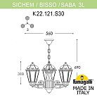 Подвесной уличный светильник FUMAGALLI SICHEM/SABA 3L K22.120.S30.AYF1R
