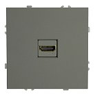 Розетка HDMI 2.0 Type A (механизм), серия Эмили,  Stekker 50170, RST00-5118-10, платиново-серый, soft touch