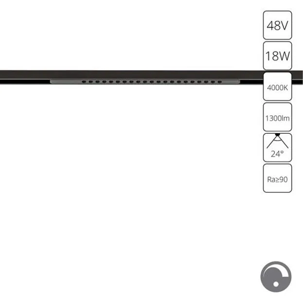 Трековый светильник Arte Lamp A7477PL-1BK OPTIMA