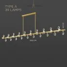 Реечный, рядный светильник GLORIOLE SPIN LINE Тип A. 39 LED. Lampatron gloriole-spin-line-a-39 9127-25988