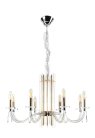 Подвесная люстра Crystal Lux AURELIO SP8 GOLD+CHROME/TRANSPARENT