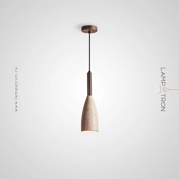 Подвесной светильник DALBY WOOD Темное Дерево. Травертин Lampatron f-dalby-wood-dark-t 7128-19575 Подвесной светильник DALBY WOOD Темное Дерево. Травертин Lampatron f-dalby-wood-dark-t 7128-19575
