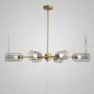 Люстра SOFTFLUX 6 плафонов. Цвет дымчато-серый. Lampatron 2067-6853