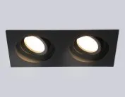 Встраиваемый светильник Ambrella light TN102760/2 BK черный IP20 GU5.3/2 200*100*32