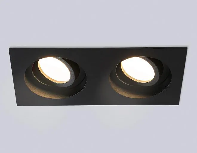 Встраиваемый светильник Ambrella light TN102760/2 BK черный IP20 GU5.3/2 200*100*32