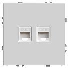 Розетка компьютерная 2-местная RJ-45 (механизм), STEKKER 49874 RST00-5111-01