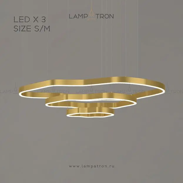 Кольцевые люстры и светильники ANDANTE Три кольца. Размер S Lampatron 5107-13069 Кольцевые люстры и светильники ANDANTE Три кольца. Размер S Lampatron 5107-13069