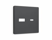 Лицевая панель ALFA (Графит Мягкое касание) для розетки 2USB тип Ambrella Volt AP9110 QUANT