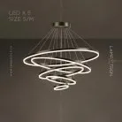 Кольцевые люстры и светильники CRUISE MORE LUX Пять колец. 20 + 40 + 60 + 80 + 100 см Lampatron 5747-15121