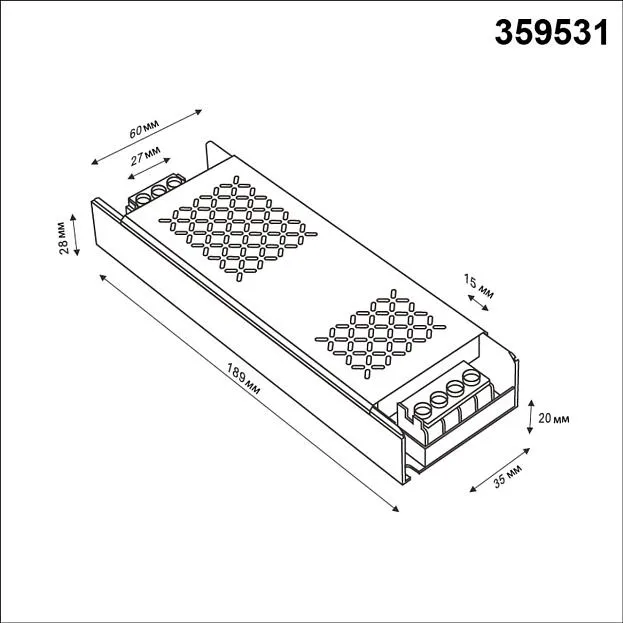 Драйвер IP20 300W 48V Novotech 359531 DRIVE