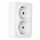 Розетка двойная с заземлением и шторками, 16A 250V Arte Milano 310.40-2.white am