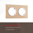 Рамка на 2 поста Arte Milano 502.01-2.shampan am