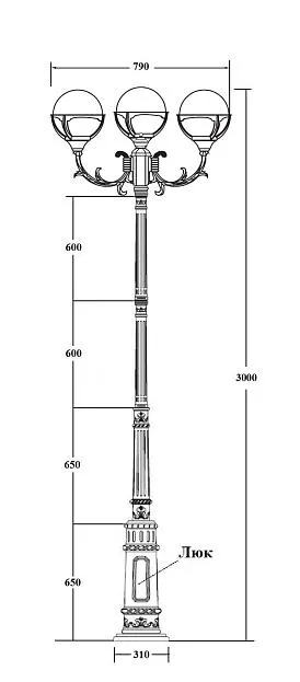 Наземный фонарь Oasis Light 88110B/16/E7 Bl GENOVA