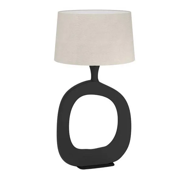 Настольная лампа 1X60W(E27), ?450, H880, сталь, черный, натуральный Eglo 390424 DIEZMA