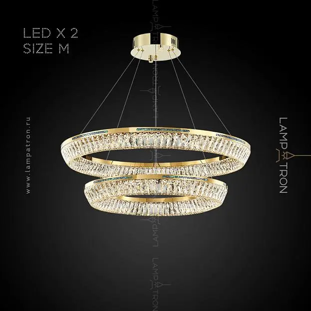 Кольцевые люстры и светильники GERTRUDA LUX Два кольца. 60 + 80 см Lampatron 6283-16909 Кольцевые люстры и светильники GERTRUDA LUX Два кольца. 60 + 80 см Lampatron 6283-16909