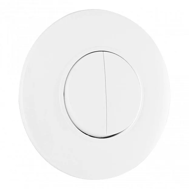 Выключатель круглый двухклавишный с рамкой белый пластик Arte Milano SET08-1-30-2 white Выключатель круглый двухклавишный с рамкой белый пластик Arte Milano SET08-1-30-2 white
