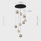 Подвесной светильник MAYER ORB 9 подвесов Lampatron 8382-22943