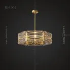 Люстра SARIA 6 ламп. Стойка Lampatron 5975-15852