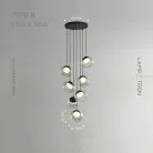 Подвесной светильник DORIAN ONE 7 светильника. Диск Lampatron dorian-one-7-disc 9118-26024