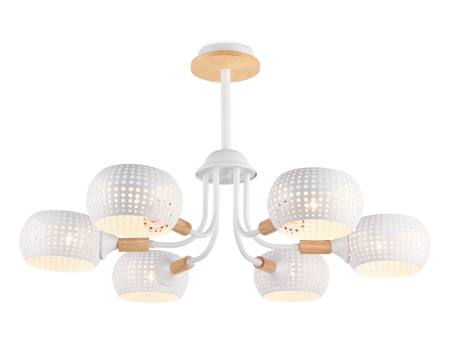 Подвесная люстра Ambrella light TR80166/6 WH/LWD