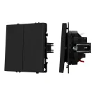 Механизм выключателя двухклавишный непроходной SWT-NOBE-MK02-SFPL-BK (230V, 10A) Arlight 054252