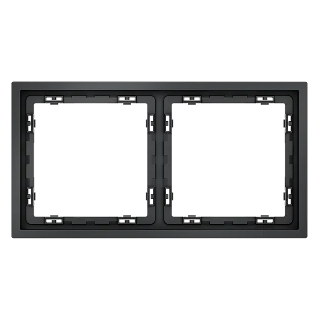 Рамка пластиковая Voltum VLS100207 S70 на 2 поста, (графит) Рамка пластиковая Voltum VLS100207 S70 на 2 поста, (графит)