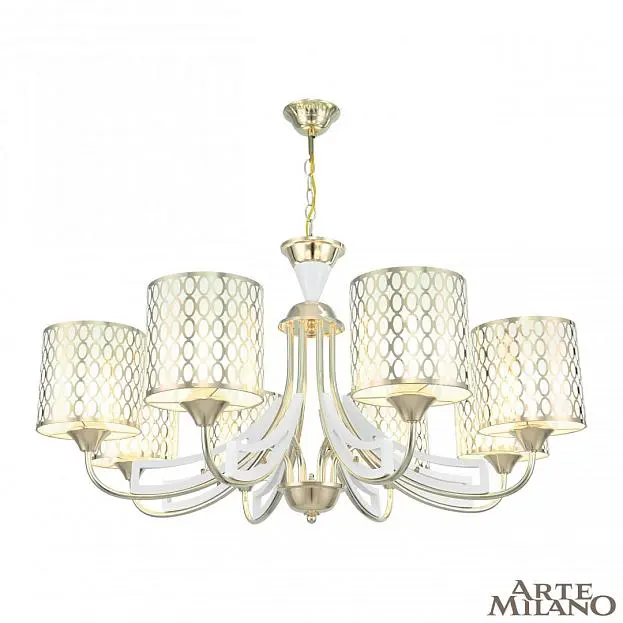 Люстра подвесная с плафонами 303387/8 Wh/Gd Arte Milano Florentia Люстра подвесная с плафонами 303387/8 Wh/Gd Arte Milano Florentia
