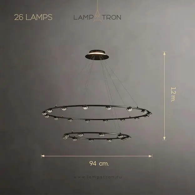 Кольцевые люстры и светильники TORRES RING 26 ламп (2 кольца) Lampatron 8273-22551 Кольцевые люстры и светильники TORRES RING 26 ламп (2 кольца) Lampatron 8273-22551