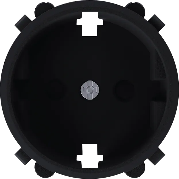 Накладка для розетки Schuko с заземлением, со шторками 16A 250 В~, матовый карбон, Donel DO22030 D16