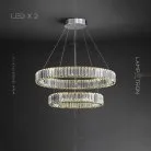 Кольцевые люстры и светильники BERTOLDA Два кольца. 40 + 60 см. Цвет Хром Lampatron 6266-16859