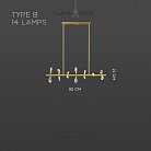 Реечный, рядный светильник GLORIOLE SPIN LINE Тип B. 14 LED. Lampatron gloriole-spin-line-b-14 9127-25989