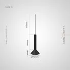 Подвесной светильник RANDOR Размер S. Цвет черный матовый. 3500K Lampatron 8682-24290