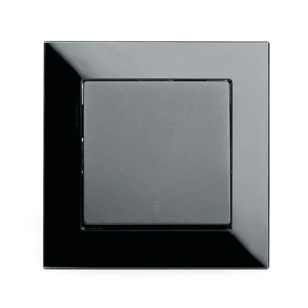 Переключатель 1-клавишный 250В 10А серия Катрин черный Stekker 39507 GLS10-7005-05