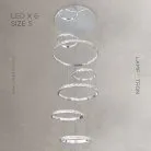 Кольцевые люстры и светильники CAROLIN Шесть колец. 50 + 60 + 80 + 50 + 100 + 50 см Lampatron 6148-16530