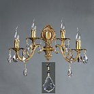 Бра Ambiente 8888/2+2 AB Leaf crystal Alicante