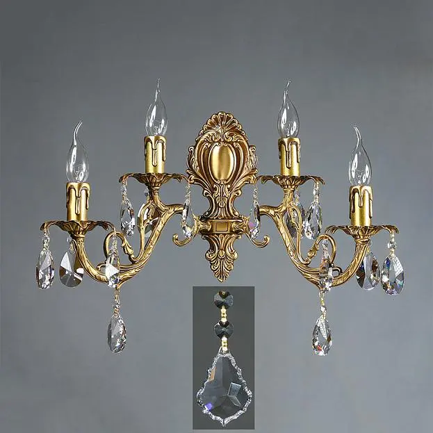 Бра Ambiente 8888/2+2 AB Leaf crystal Alicante