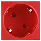 Розетка 2К+З нем.ст., 45 гр., с з/ш, крас. Donel DF6DRS 45х45