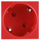Розетка 2К+З нем.ст., 45 гр., с з/ш, крас. Donel DF6DRS 45х45